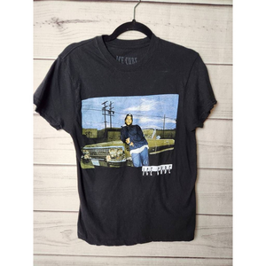 Ice‎ Cube Womens T-Shirt Black Graphic Short Sleeve Crew Neck 100% Cotton S